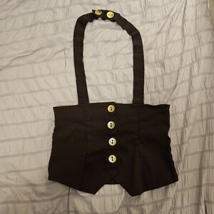 Chic Brown Button-Detail Women's Underbust Vest From 2007